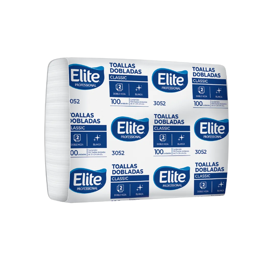 TOALLA INTERDOBLADA BLANCA ELITE C/8